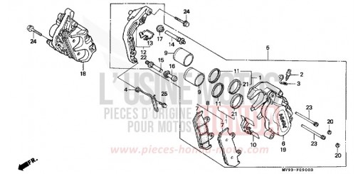 ETRIER DE FREIN AVANT CBR600FR de 1994